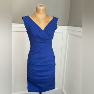 SOLD. NICOLE MILLER Women's Lauren Ponte Dress Royal, SIZE 8, MSRP$275.